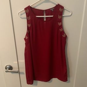 Red sleeveless shirt for sale